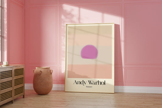 Andy Warhol: Light Pink Sunset Poster