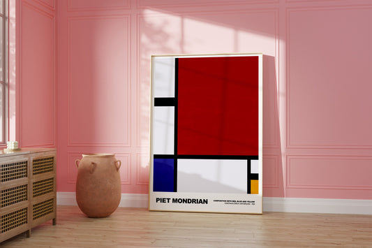 Piet Mondrian: Composition with Red, Blue + Yellow Poster